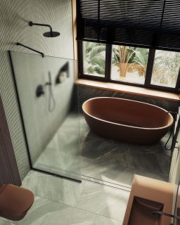 Душевая перегородка MaybahGlass MGD-700-6у 79см чёрный