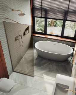 Душевая перегородка MaybahGlass MGD-696-2у 79см бронза