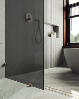 Душевая перегородка MaybahGlass MGD-271-2 79см бронза