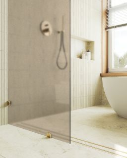 Душевая перегородка MaybahGlass MGD-265-3 79см золото