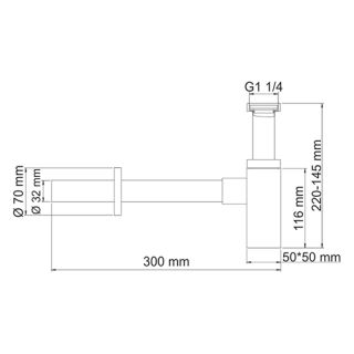 Wasserkraft A072 Сифон для раковины