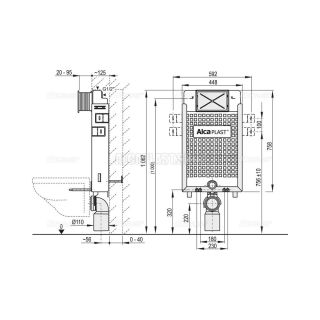 Система инсталляции AlcaPlast Renovмodul для унитаза AM115/1000