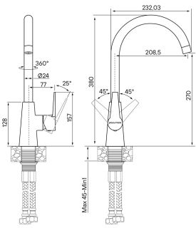 Смеситель для кухни Paulmark Holstein Ho212065-331 белый