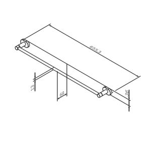 Вешалка для полотенец Am.pm Sense 65 см A74346400