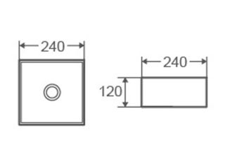 Раковина накладная DQ Berlin DT1431116 24см белый