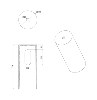 Накладная раковина с пьедесталом золото Armadi Art Sole Corian 801-GR+801-Base-GR Amani Grigio/серый