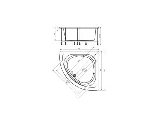 Акриловая ванна АКВАТЕК Юпитер 150x150 см без гидромассажа