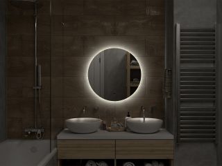 Зеркало с подсветкой Misty Аламак 65см белый