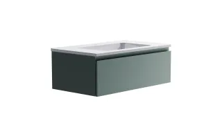 Тумба с раковиной Astra-Form Альфа 03060006ncss3005-b80g+04010008 90 см зелёный матовый