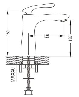 Смеситель для раковины Shevanik S9401 хром