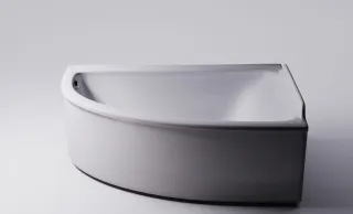 Ванна из искусственного камня Astra-Form Анастасия 01010024 правая 182x125 см белый глянец