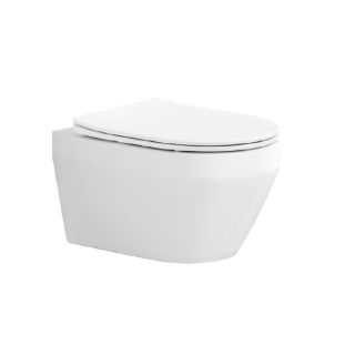 Унитаз подвесной Aquatek Лея AQ1199T-00 безободковый смыв торнадо с сиденьем Soft Close белый