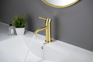 Смеситель для раковины Aquatek Европа AQ1310BG шлифованное золото