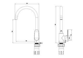 Смеситель для кухни Aquatek Ника AQ1882MB черный