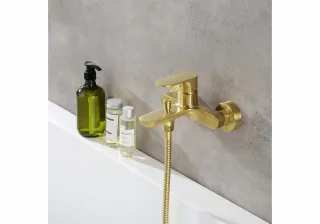 Смеситель для ванны Aquatek Альфа AQ1940BG шлифованное золото