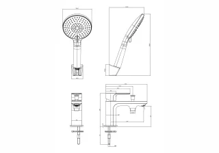 Смеситель на борт ванны Aquatek Альфа AQ1944MB чёрный матовый