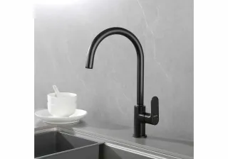 Смеситель для кухни Aquatek Альфа AQ1982MB чёрный матовый