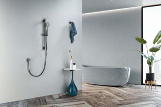 Душевой гарнитур Aquatek Бетта AQ2017BGM шлифованный чёрный хром