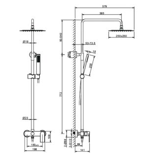 Душевая стойка Aquatek Лира AQ2465CR хром/никель