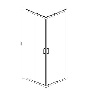 Душевой уголок Aquatek AQ ARI KV 09020GM 90x90 см оружейная сталь