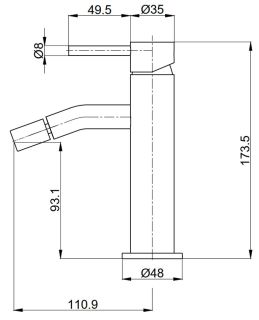 Смеситель для биде AQUAme Siena AQM6216GM металл