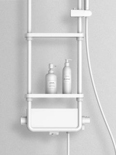 Душевая стойка AQUAme AQM8003W с термостатом белый матовый