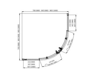 Душевой уголок Aquatek AQ ARI RO 10020BL 100х100 см чёрный матовый