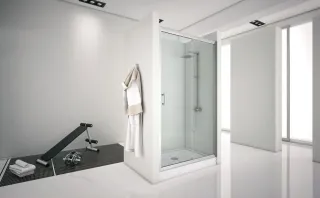 Душевая дверь Aquanet Alfa NAA6121 273610 130 см стекло прозрачное профиль хром