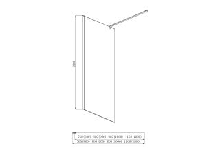 Душевая перегородка Aquatek Walk in с держателем AQ WIW 08020GM 80 см оружейная сталь