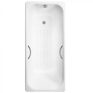 Ванна чугунная Delice Aurora DLR230604R-AS 160x75 с отверстиями под ручки и антискользящим покрытием