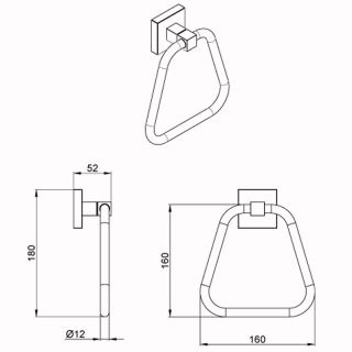 Полотенцедержатель AZARIO RINA AZ-87011