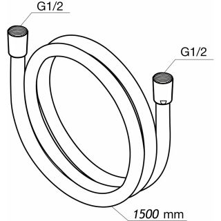 Шланг для душа Azario KAPRIS AZ-SW-PVC-1,5-BL ПВХ 1,50 м