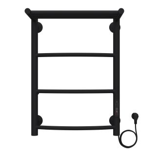 Полотенцесушитель электрический AZARIO VERONA AZ04846PB 400/600 3 секции, с полкой, тен справа, черный