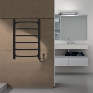 Полотенцесушитель электрический AZARIO VERONA AZ04858B 500/800 6 секций, диммер справа, черный