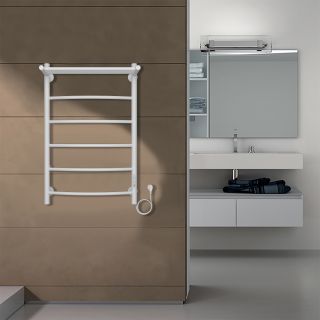 Полотенцесушитель электрический AZARIO VERONA AZ04858PW 500/800 5 секций, с полкой, диммер справа, белый