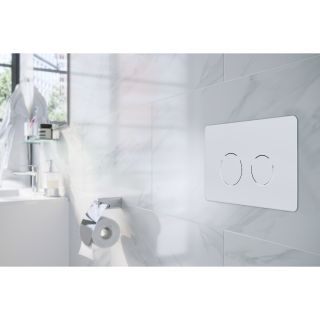 Кнопка смыва AZARIO KAPRIS AZ-8200-0085/AZ-P57-0130 двойная, круглая, цвет белый