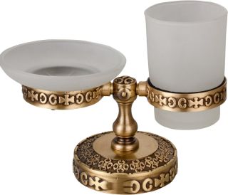 Держатель мыльницы и стакана Zorg Antic AZR 22 BR бронза