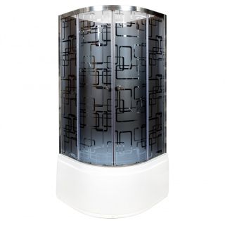 Душевая кабина Deto BМ4510 N с гидромассажем BLACK 100х100х208 см