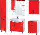 Тумба под раковину Bellezza Лагуна 75см красный 00000001389