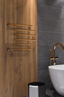 Полотенцесушитель водяной Indigo Zip FZW60-60GDK3 60x60 см золото