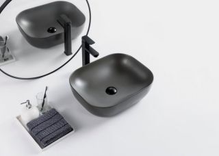 Раковина накладная BelBagno 50см серая BB1302-H311