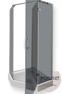 Душевой уголок Pucsho Trapez Grey 331 И0000098 100x100 с поддоном Ap 310