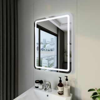 Зеркало с подсветкой Бриклаер Эстель-1 4627125414213 60 см кнопочный выключатель