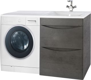 Тумба под раковину для стиральной машины Bellezza Олиссия 120см серый 00000007267