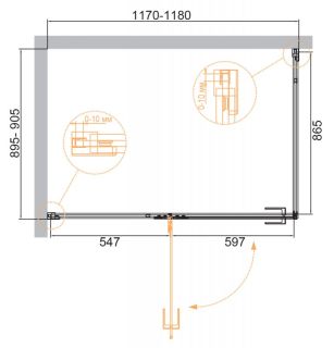 Душевой уголок Cezares Bellagio 120x90см брашированное золото BELLAGIO-AH-1-120/90-C-BORO