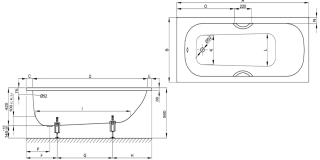 Стальная ванна Bette BetteForm 2947-000AD 170x75 см белый