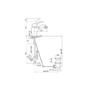 Смеситель для биде Rav Slezak Labe L045.5KZ золото