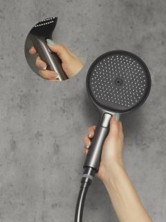 Душевая система с термостатом AltroBagno Bilancia 030428 GrMt оружейная сталь