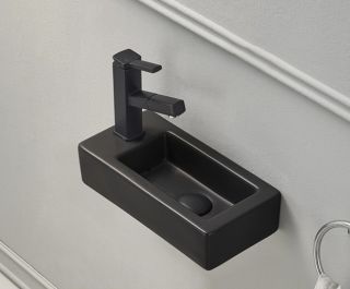 Раковина Gid Bm9272R 62203R подвесная черная матовая 36.5x18x9