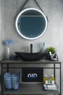 Раковина Gid Bm9811 53337 накладная черная матовая 61x37x15